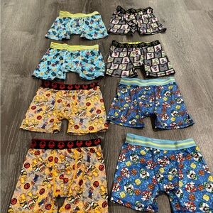 Nintendo Super Mario Boxer Briefs Boys SZ 8 bundle of 8